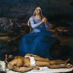 Sebastiano del Piombo. Pietà, 1516, olio su tavola, cm. 260 x 225. Proprietà Comune di Viterbo. Museo Civico