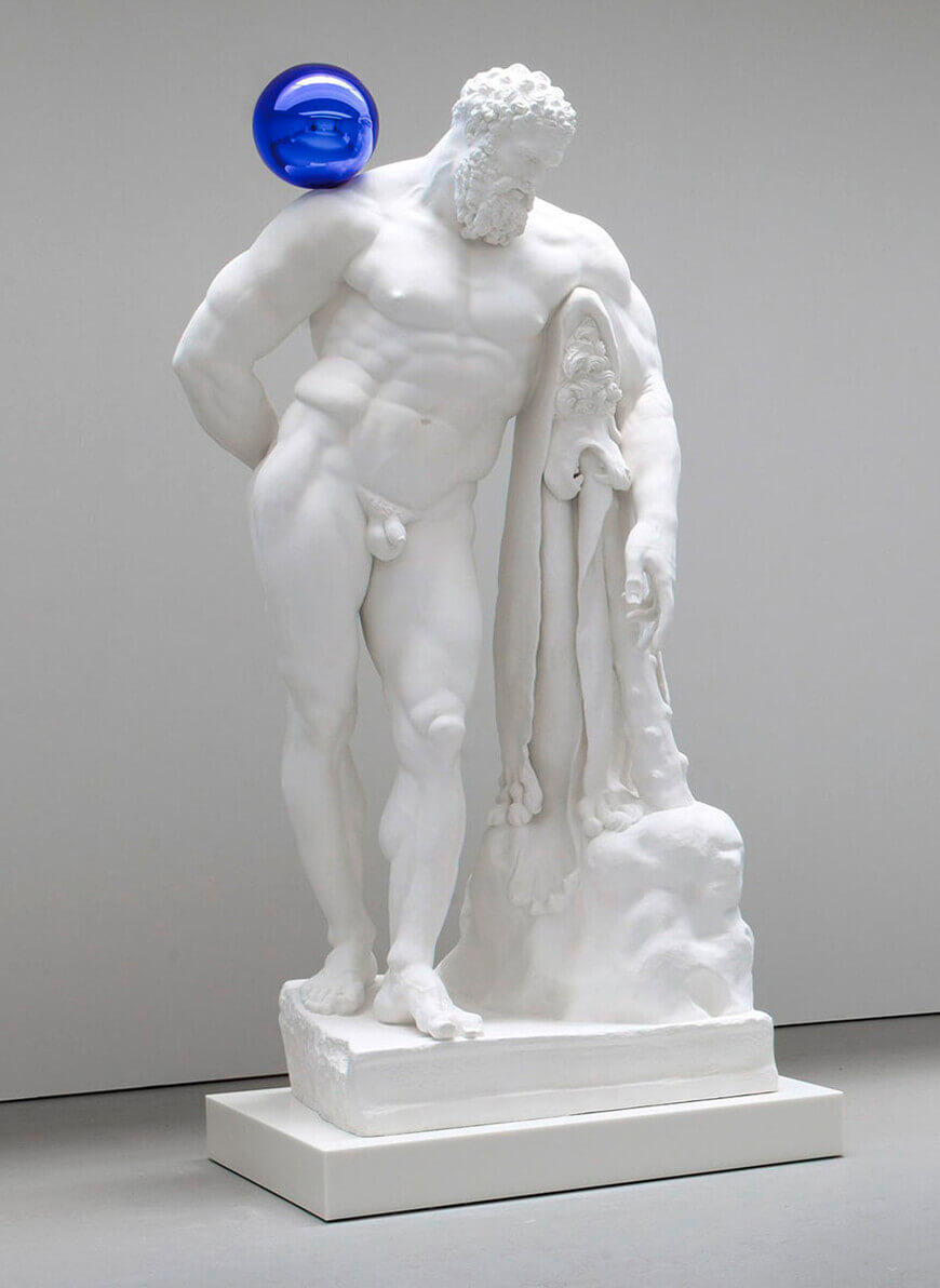 Marble statue of a youthful hercules