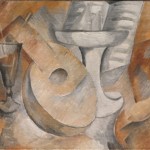 George Braque. Mandolino e piatto di frutta, 1909, olio su tela, cm. 38.4 × 46