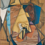 Juan Gris. Figura seduta al tavolo di un caffè, 1914