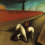 Mario Sironi. Il cavallo bianco e il molo, 1920-22