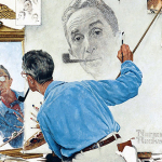 Norman Rockwell. Triplo autoritratto. Copertina illustrata per The Saturday Evening Post,1960, olio su tela