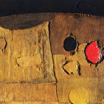 Alberto Burri. Sack, black and red, 1953. Materials and mixed media on canvas, cm. 86 x 100. Palazzo Albizzini Foundation, Burri Collection. Citta di Castello, Italy