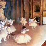 Edgar Degas. Prova di balletto sulla scena, 1874 olio su tela