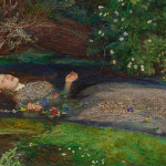 John Everett Millais, Ofelia, 1851-1852, olio su tela (part