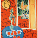 Red Interior, Still Life on a Blue Table, 1947-Katarte