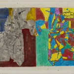 Studio per Rimpianti. 2012 . acrilico, collage fotocopie, matita colorata, inchiostro e acquerello su carta, cm. 28,9 × 45 Katarte