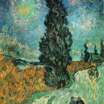 Vincent van Gogh. Strada di campagna in Provenza di notte, 1890, olio su tela