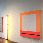 Peter Halley, cellulare bianco con Conduit, 1978. Acrilico Day-Glo, roll-a-text su tela