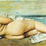 Giorgio De Chirico. Nudo di donna sulla spiaggia, 1932, olio su tela