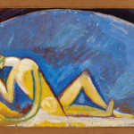 Figura-davanti-alla-volta-blu-1911-gouache-su-carta