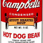 Andy Warhol. Campbell’s Soup Hot Dog Bean, serigrafia su carta, 90 x 60 cm. Collezione privata