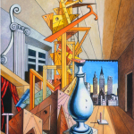 Giorgio-de-Chirico-Visione metafisica di New York, 19