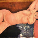 Amedeo ModiglianI – Lying nude woman,l oil on canvas, 1917. Pinacoteca Giovanni e Marellla Agnelli