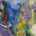 Chagall – Pair of Lovers and Flowers (part)