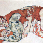 Egon Schiele. Act of love, study