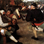 Pieter Bruegel the Elder. The peasant dance, 1568 ca.(detail)