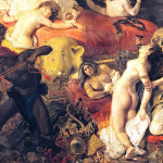 Eugène Delacroix. The Death of Sardanapalus 1827 (detail). Oil on canvas, cm. 395 x 425. Louvre Museum, Paris